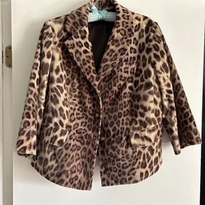 Talbots leopard print jacket